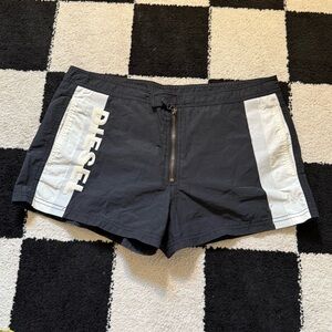 Vintage Diesel Black and White Shorts